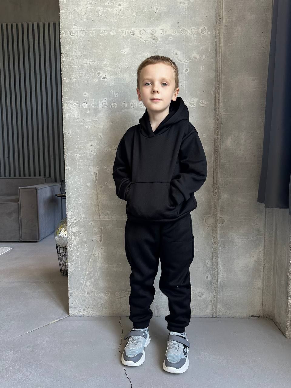 Дитячі костюми з тринитки на флісі(Туреччина,не кашлатиться)чорний