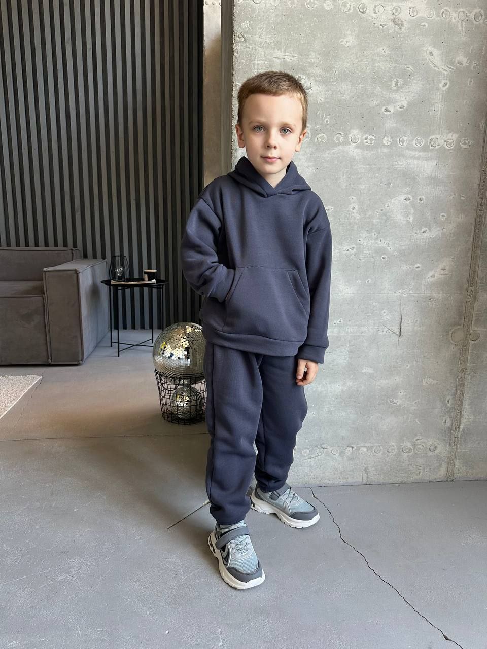 Дитячі костюми з тринитки на флісі(Туреччина,не кашлатиться)графіт