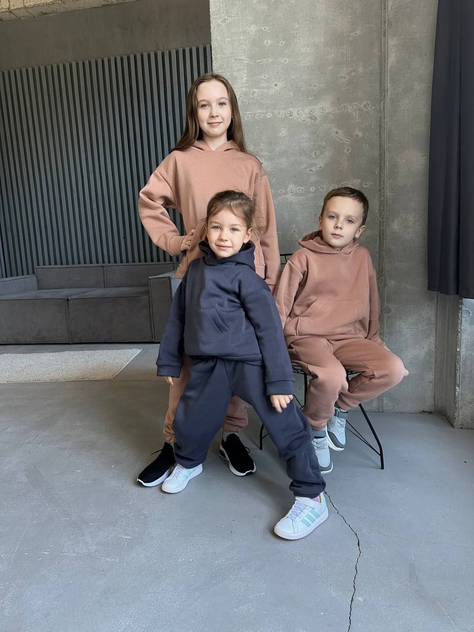 Дитячі костюми з тринитки на флісі(Туреччина,не кашлатиться)мокко