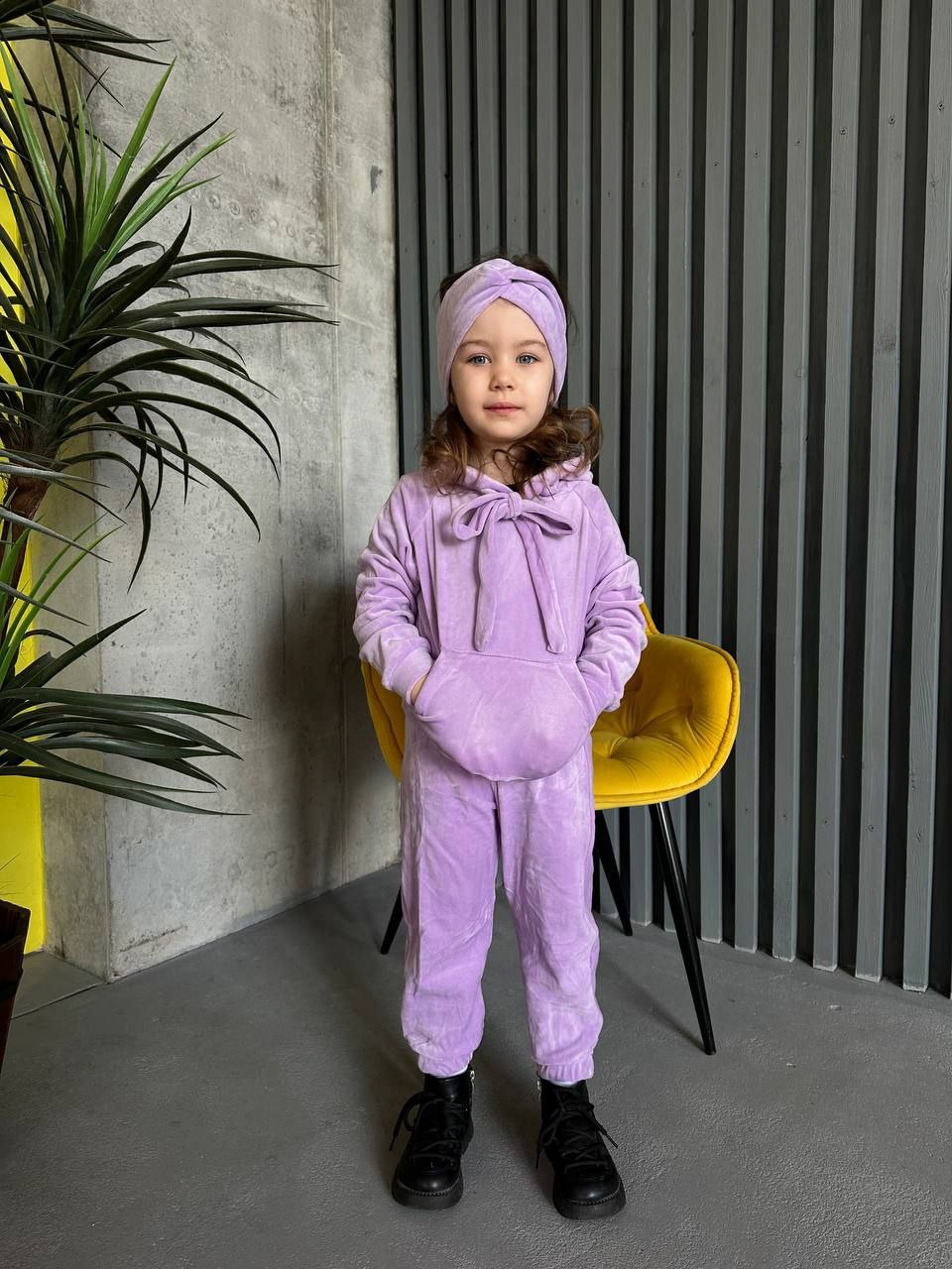 Дитячі  велюрові костюми 030
лаванда